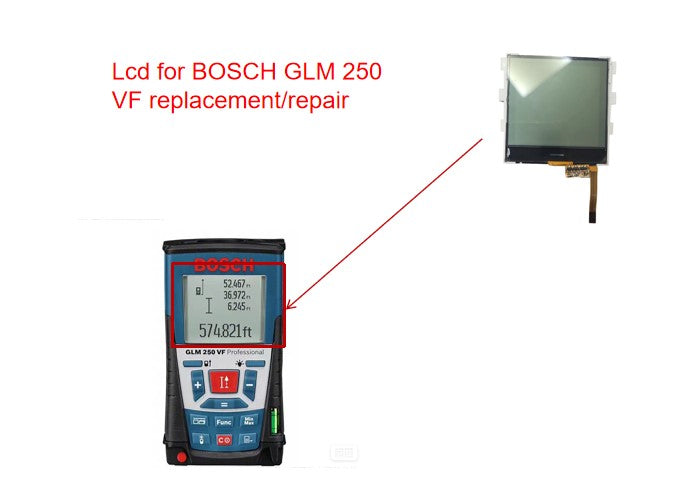 Lcd display for BOSCH GLM 250 VF repair replacement
